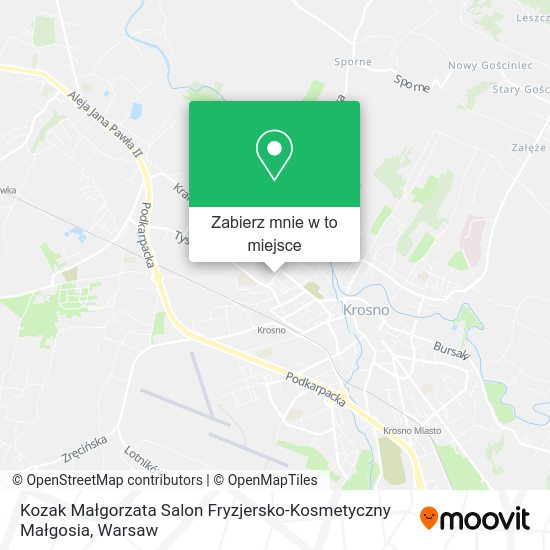 Mapa Kozak Małgorzata Salon Fryzjersko-Kosmetyczny Małgosia