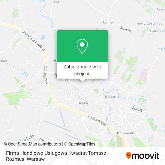 Mapa Firma Handlowo Usługowa Kwadrat Tomasz Rozmus