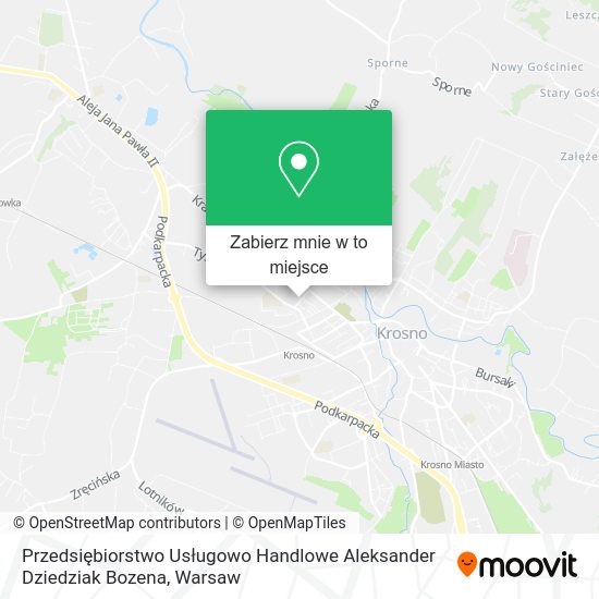 Mapa Przedsiębiorstwo Usługowo Handlowe Aleksander Dziedziak Bozena