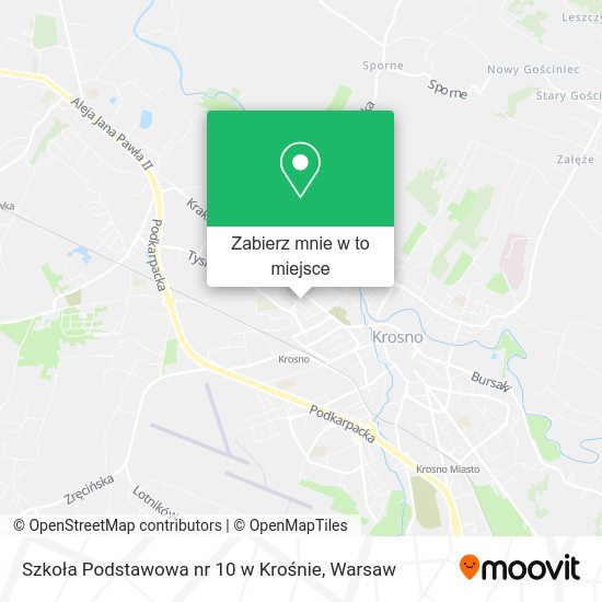 Mapa Szkoła Podstawowa nr 10 w Krośnie