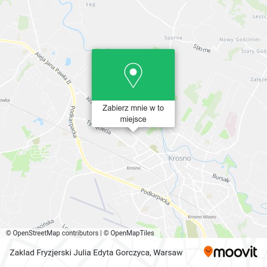 Mapa Zaklad Fryzjerski Julia Edyta Gorczyca