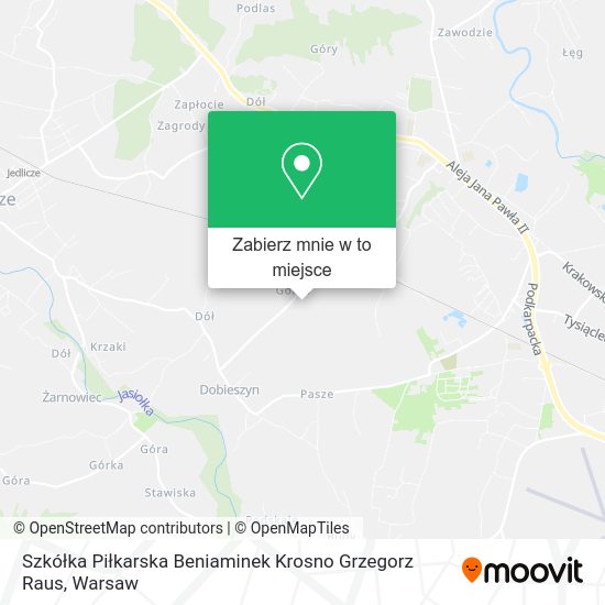 Mapa Szkółka Piłkarska Beniaminek Krosno Grzegorz Raus