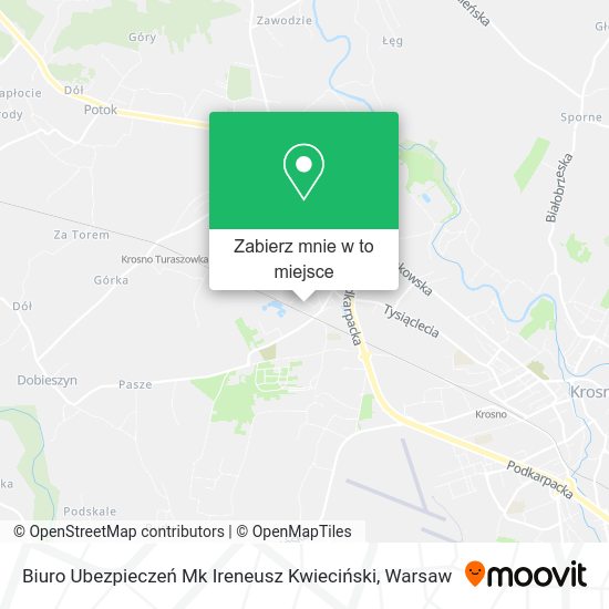 Mapa Biuro Ubezpieczeń Mk Ireneusz Kwieciński