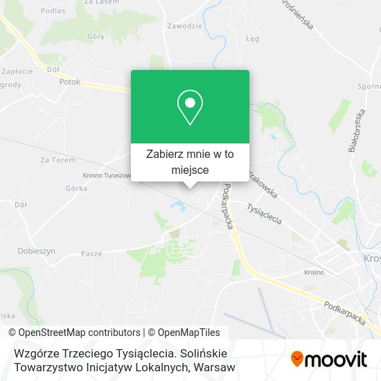 Mapa Wzgórze Trzeciego Tysiąclecia. Solińskie Towarzystwo Inicjatyw Lokalnych