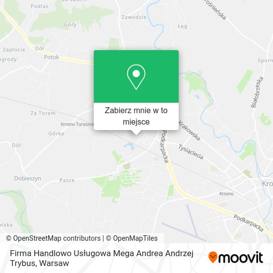 Mapa Firma Handlowo Usługowa Mega Andrea Andrzej Trybus