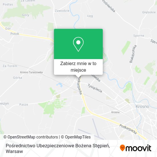 Mapa Pośrednictwo Ubezpieczeniowe Bożena Stępień