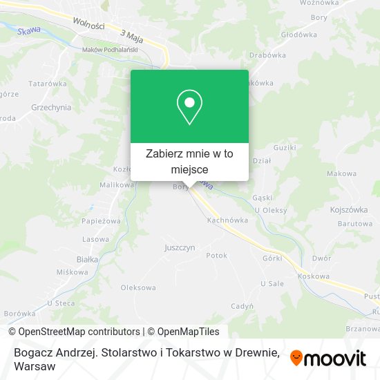 Mapa Bogacz Andrzej. Stolarstwo i Tokarstwo w Drewnie