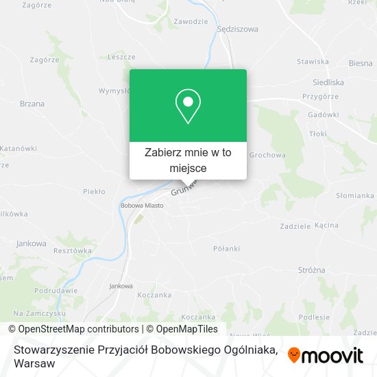 Mapa Stowarzyszenie Przyjaciół Bobowskiego Ogólniaka