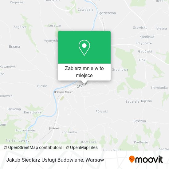 Mapa Jakub Siedlarz Usługi Budowlane