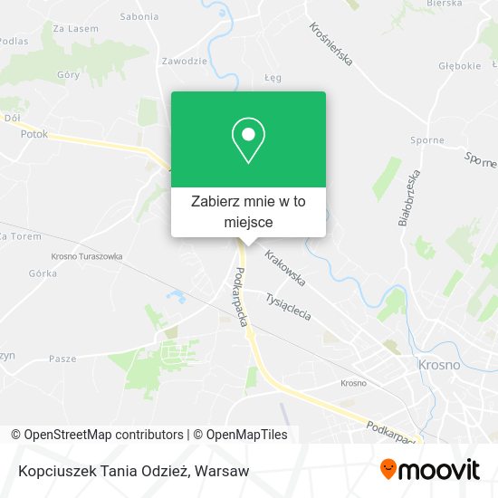 Mapa Kopciuszek Tania Odzież