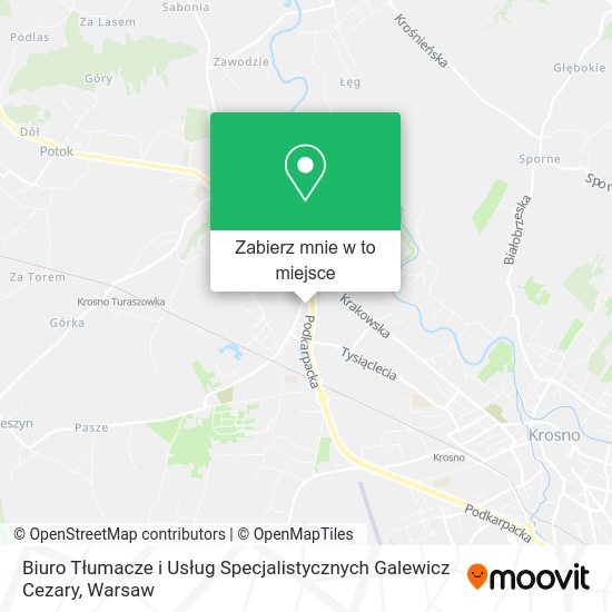 Mapa Biuro Tłumacze i Usług Specjalistycznych Galewicz Cezary