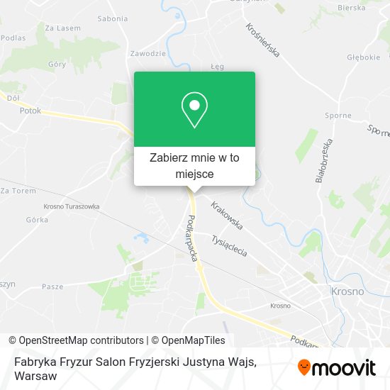 Mapa Fabryka Fryzur Salon Fryzjerski Justyna Wajs