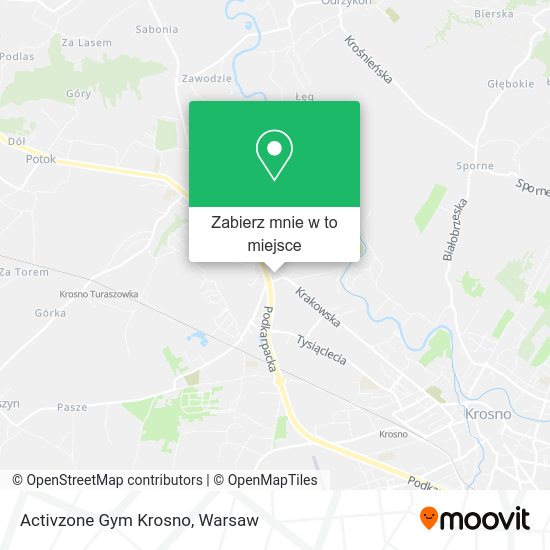 Mapa Activzone Gym Krosno