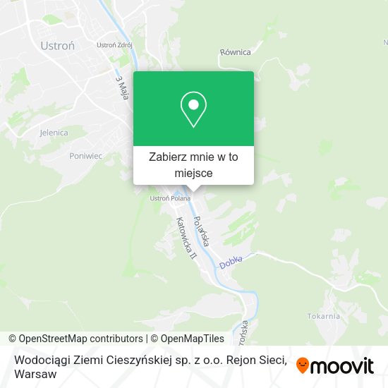 Mapa Wodociągi Ziemi Cieszyńskiej sp. z o.o. Rejon Sieci