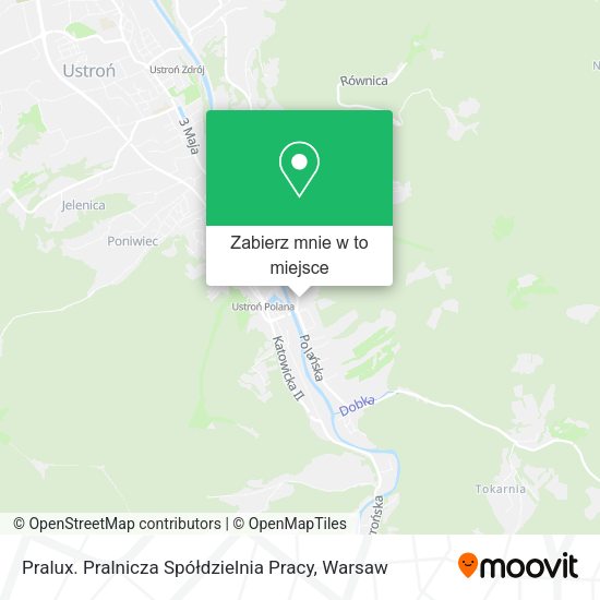 Mapa Pralux. Pralnicza Spółdzielnia Pracy