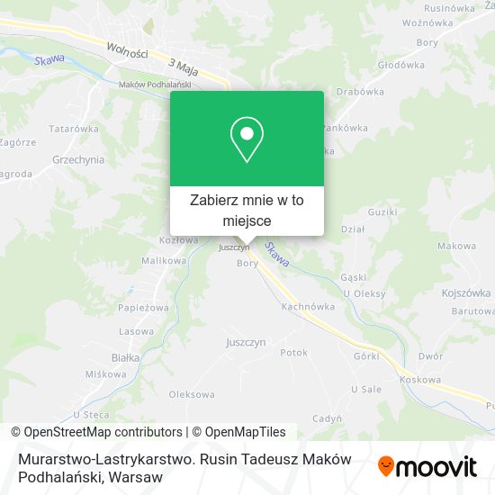 Mapa Murarstwo-Lastrykarstwo. Rusin Tadeusz Maków Podhalański