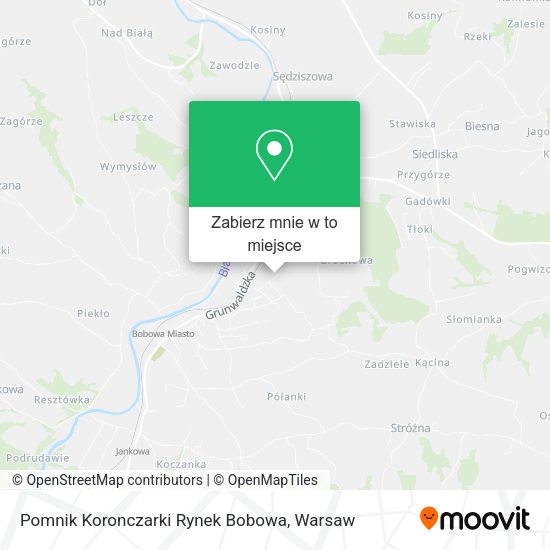 Mapa Pomnik Koronczarki Rynek Bobowa