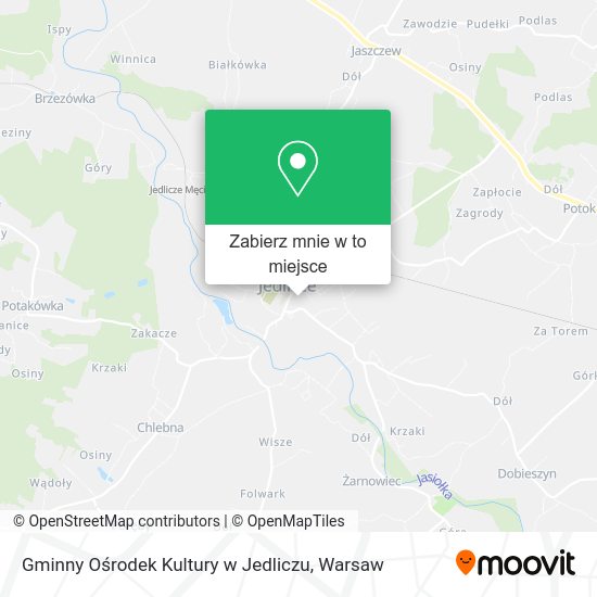 Mapa Gminny Ośrodek Kultury w Jedliczu