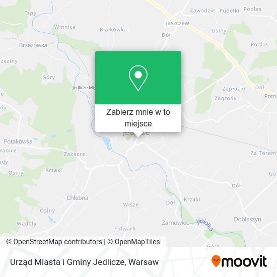 Mapa Urząd Miasta i Gminy Jedlicze