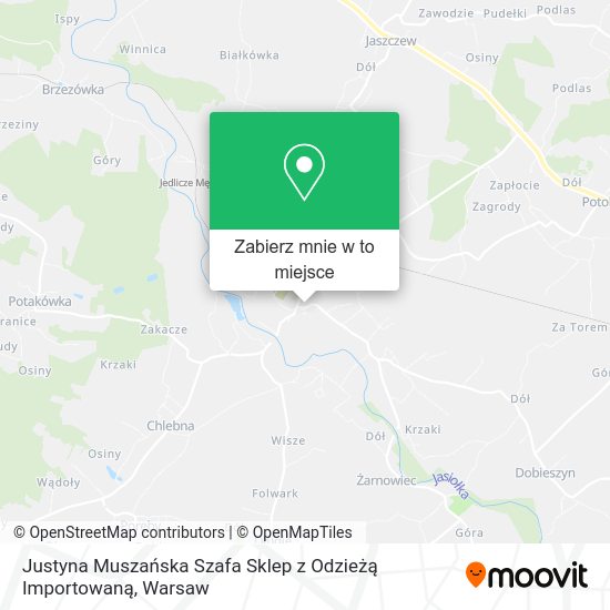 Mapa Justyna Muszańska Szafa Sklep z Odzieżą Importowaną