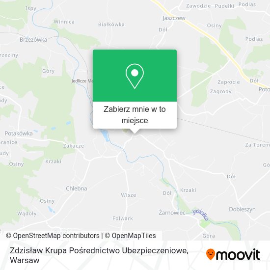 Mapa Zdzisław Krupa Pośrednictwo Ubezpieczeniowe