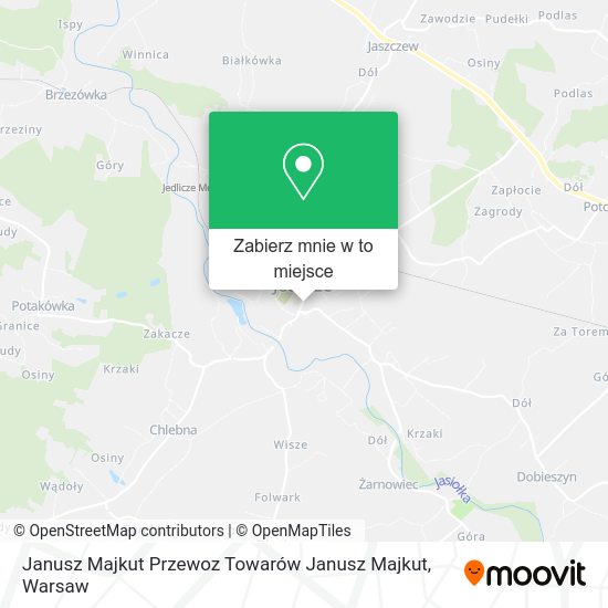 Mapa Janusz Majkut Przewoz Towarów Janusz Majkut