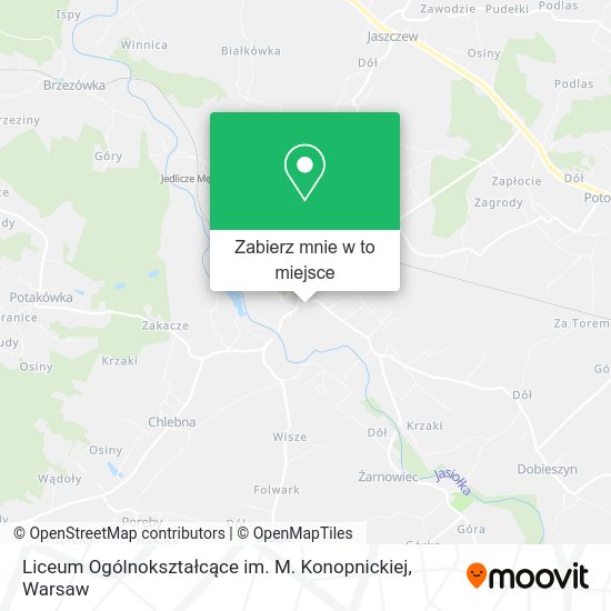 Mapa Liceum Ogólnokształcące im. M. Konopnickiej