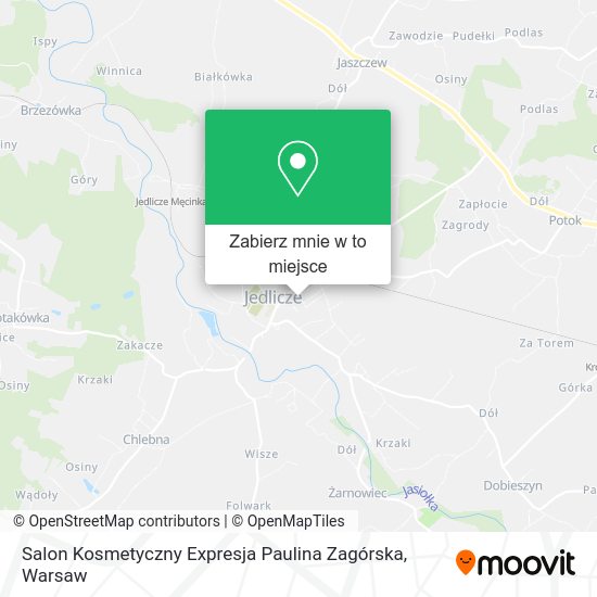 Mapa Salon Kosmetyczny Expresja Paulina Zagórska