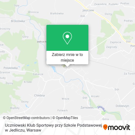 Mapa Uczniowski Klub Sportowy przy Szkole Podstawowej w Jedliczu