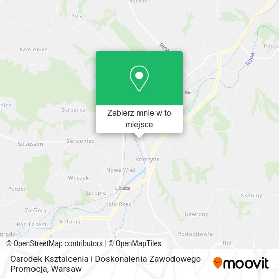 Mapa Osrodek Ksztalcenia i Doskonalenia Zawodowego Promocja