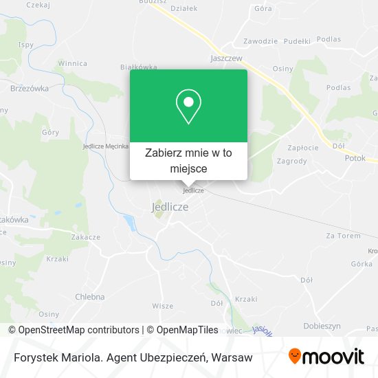 Mapa Forystek Mariola. Agent Ubezpieczeń