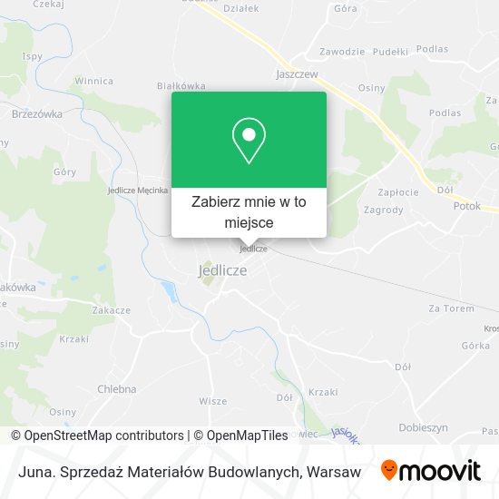 Mapa Juna. Sprzedaż Materiałów Budowlanych