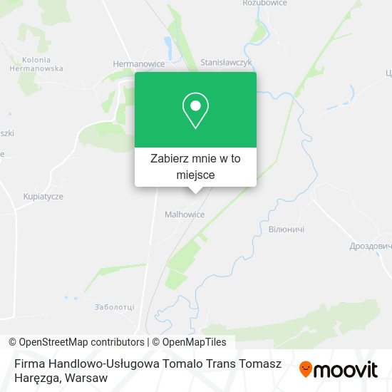 Mapa Firma Handlowo-Usługowa Tomalo Trans Tomasz Haręzga