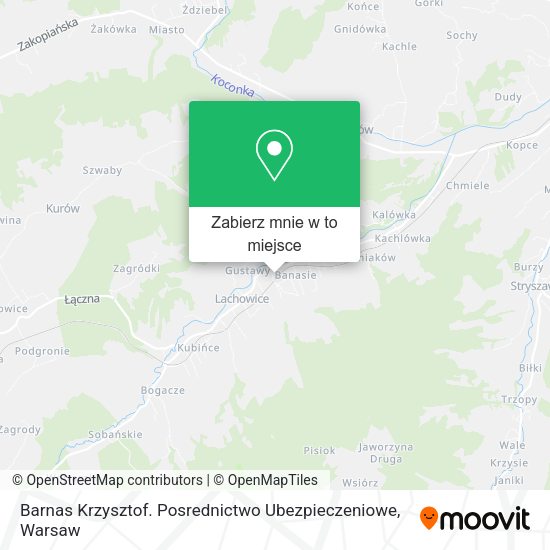 Mapa Barnas Krzysztof. Posrednictwo Ubezpieczeniowe