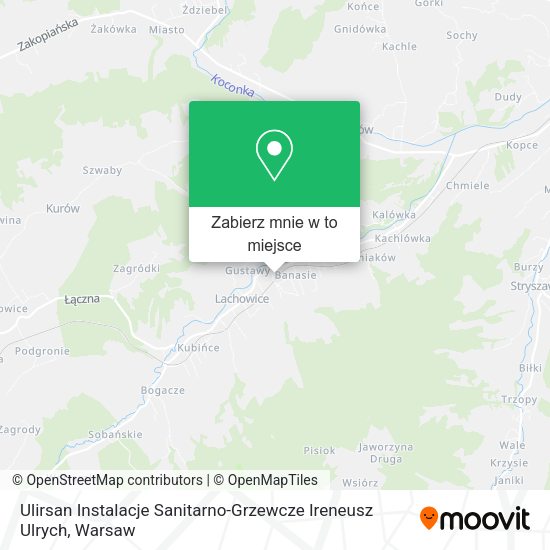 Mapa Ulirsan Instalacje Sanitarno-Grzewcze Ireneusz Ulrych