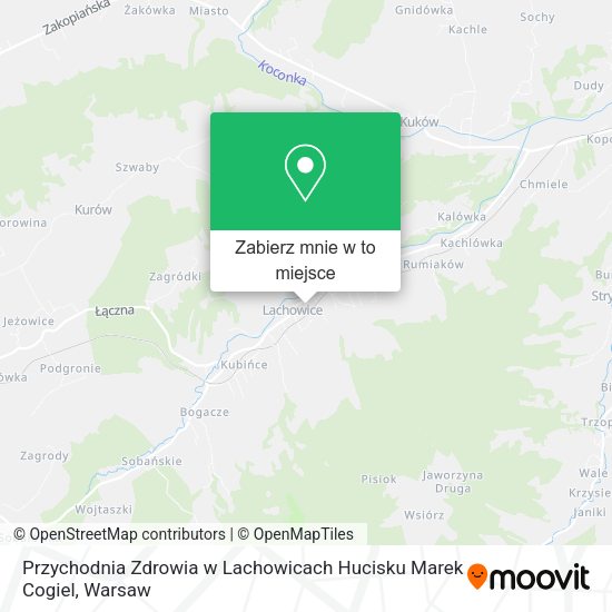 Mapa Przychodnia Zdrowia w Lachowicach Hucisku Marek Cogiel