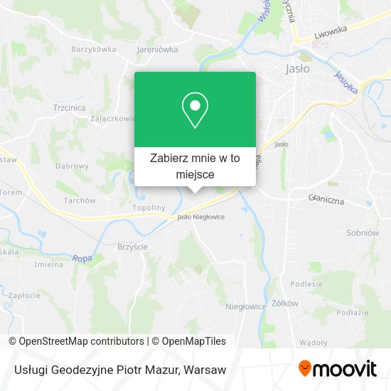 Mapa Usługi Geodezyjne Piotr Mazur