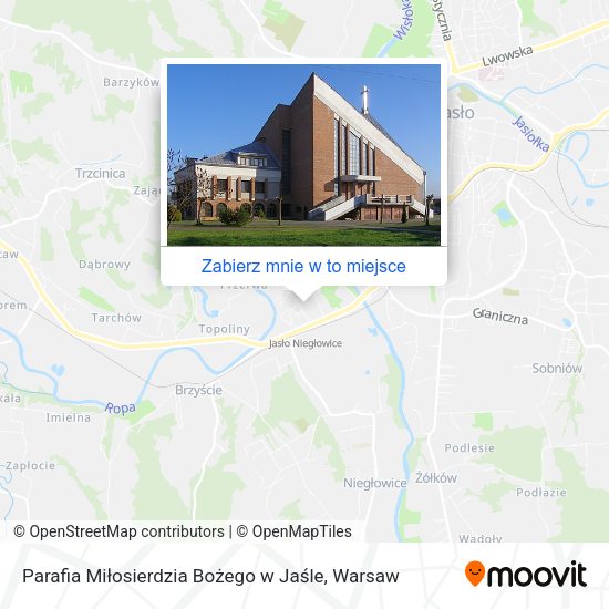 Mapa Parafia Miłosierdzia Bożego w Jaśle