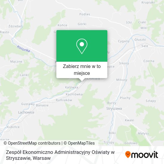 Mapa Zespół Ekonomiczno Administracyjny Oświaty w Stryszawie