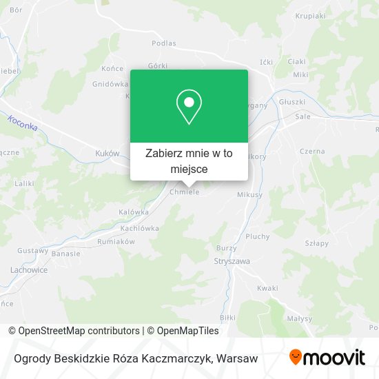 Mapa Ogrody Beskidzkie Róza Kaczmarczyk