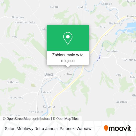 Mapa Salon Meblowy Delta Janusz Palonek