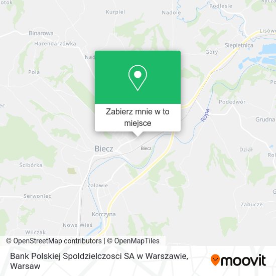 Mapa Bank Polskiej Spoldzielczosci SA w Warszawie