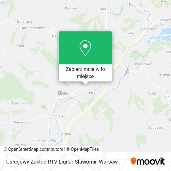 Mapa Usługowy Zakład RTV Lignar Sławomir