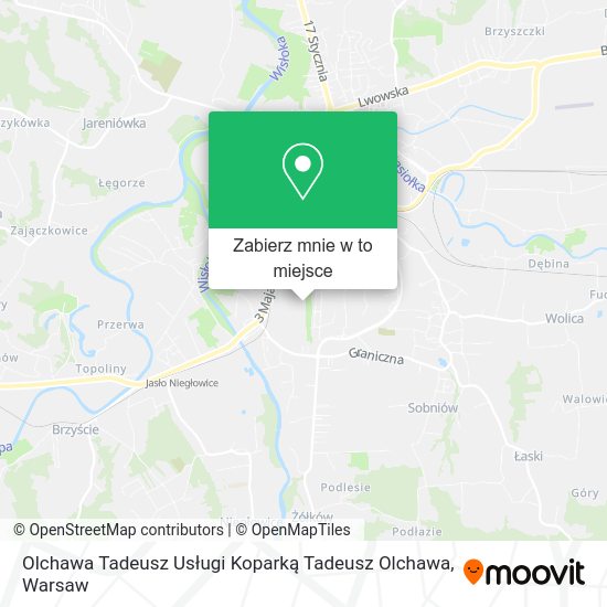 Mapa Olchawa Tadeusz Usługi Koparką Tadeusz Olchawa