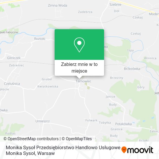 Mapa Monika Sysoł Przedsiębiorstwo Handlowo Usługowe Monika Sysoł