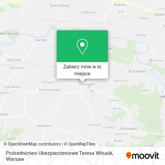 Mapa Pośrednictwo Ubezpieczeniowe Teresa Witusik