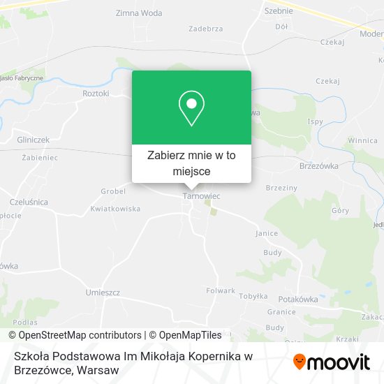 Mapa Szkoła Podstawowa Im Mikołaja Kopernika w Brzezówce