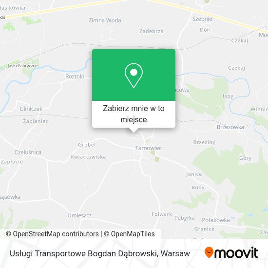 Mapa Usługi Transportowe Bogdan Dąbrowski