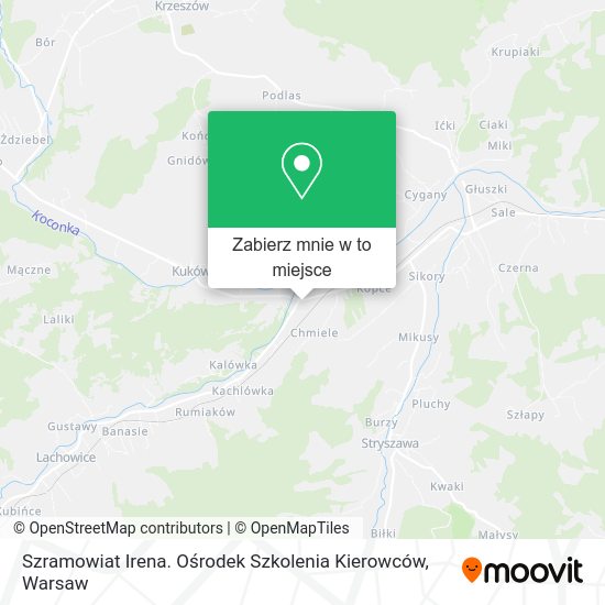 Mapa Szramowiat Irena. Ośrodek Szkolenia Kierowców