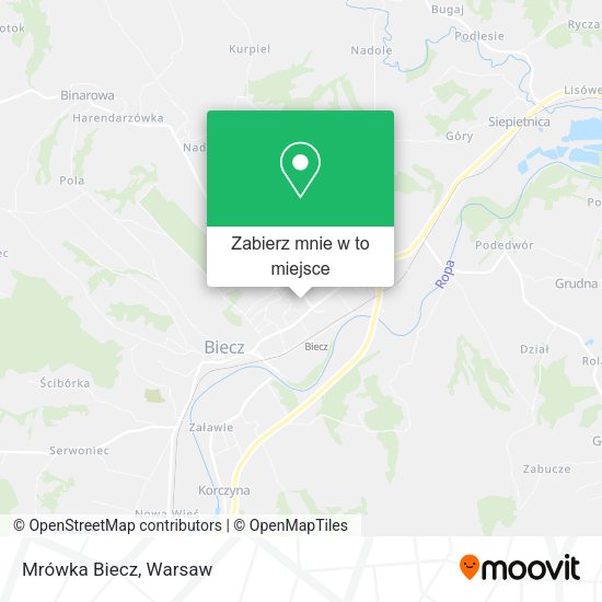 Mapa Mrówka Biecz